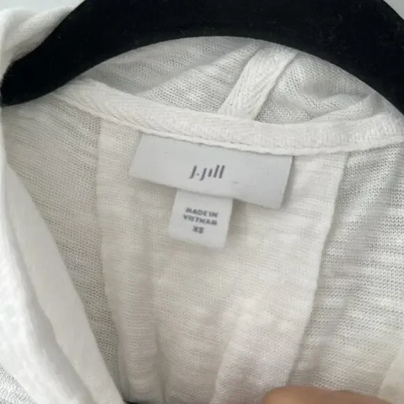 J.Jill Women’s Cardigan Linen Blend Hooded Summer Beach Vacation Travel Resort - Picture 5 of 9